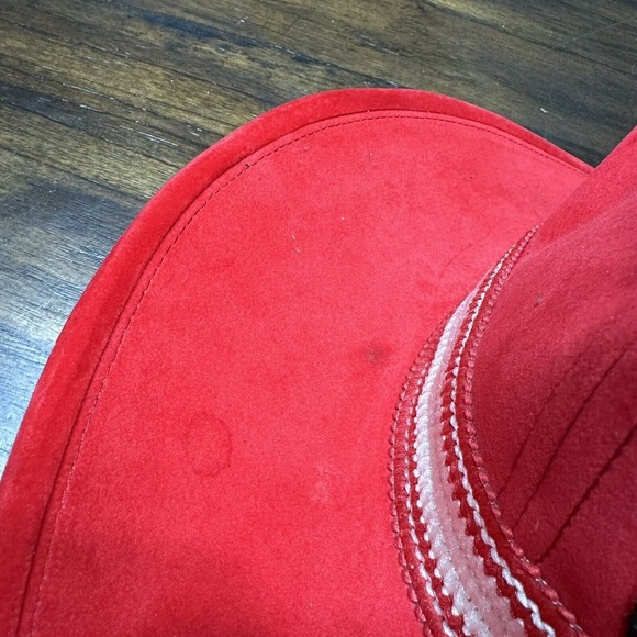Vintage ajd New Jersey Devils Cowboy Hat Red Stetson Style‎ Rare